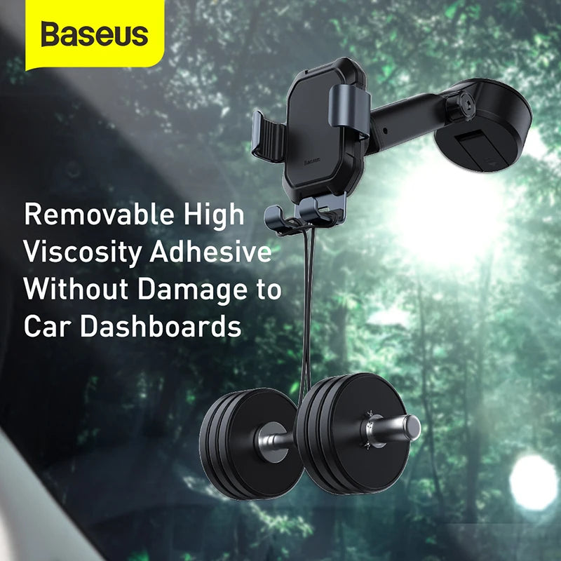 Baseus Gravity Car Phone Holder Suction Cup Adjustable Holder Stand in Car GPS Mount for Iphone 13 12 Pro Xiaomi POCO