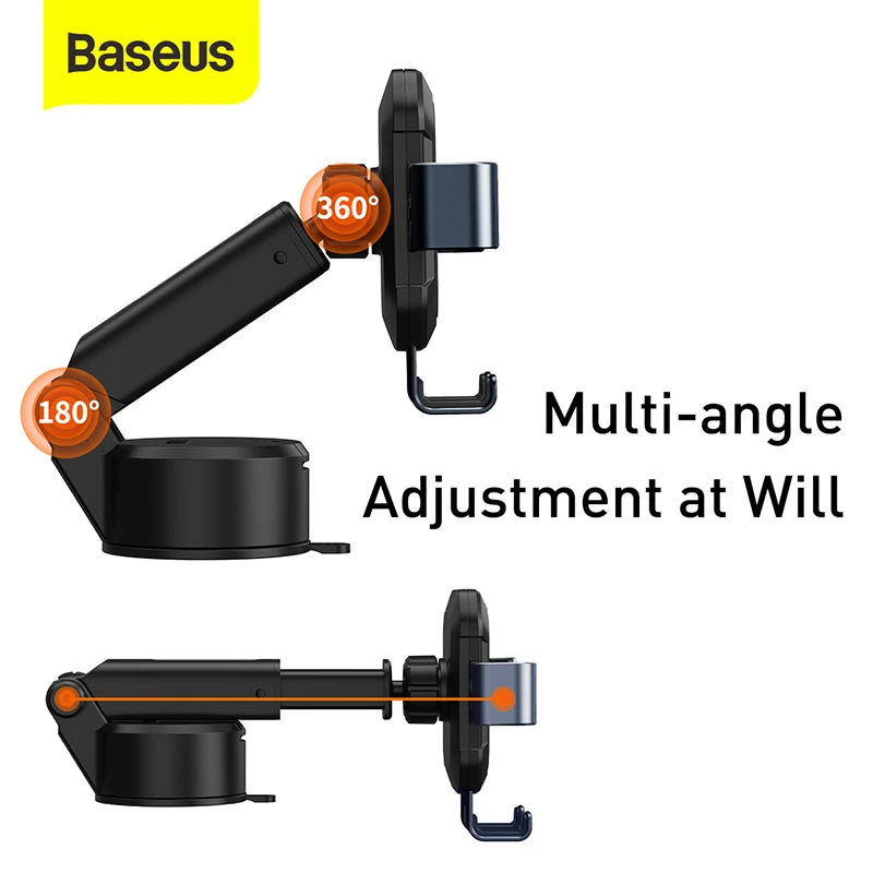 Baseus Gravity Car Phone Holder Suction Cup Adjustable Holder Stand in Car GPS Mount for Iphone 13 12 Pro Xiaomi POCO